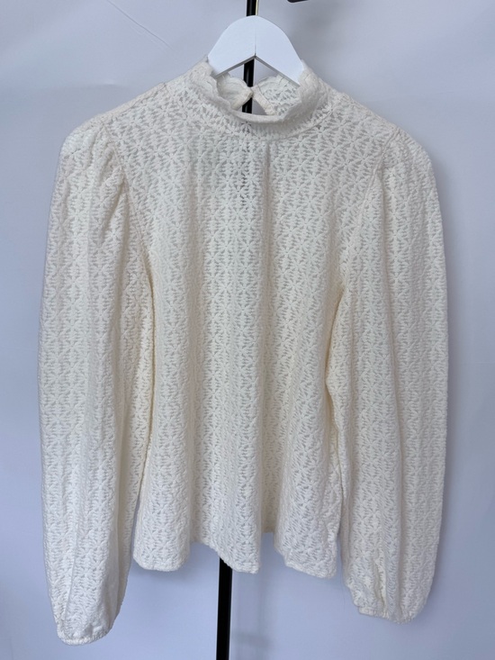 LOFT Tops - LOFT Women's Cream Lace High-Neck Blouse - XS